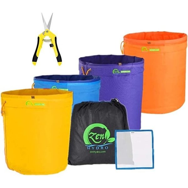 Ipower 5-gallon 4-pack Bubble Bag, 6.5'' Pruner, Yellow, 4PK GLBBAG5X4PRNR6